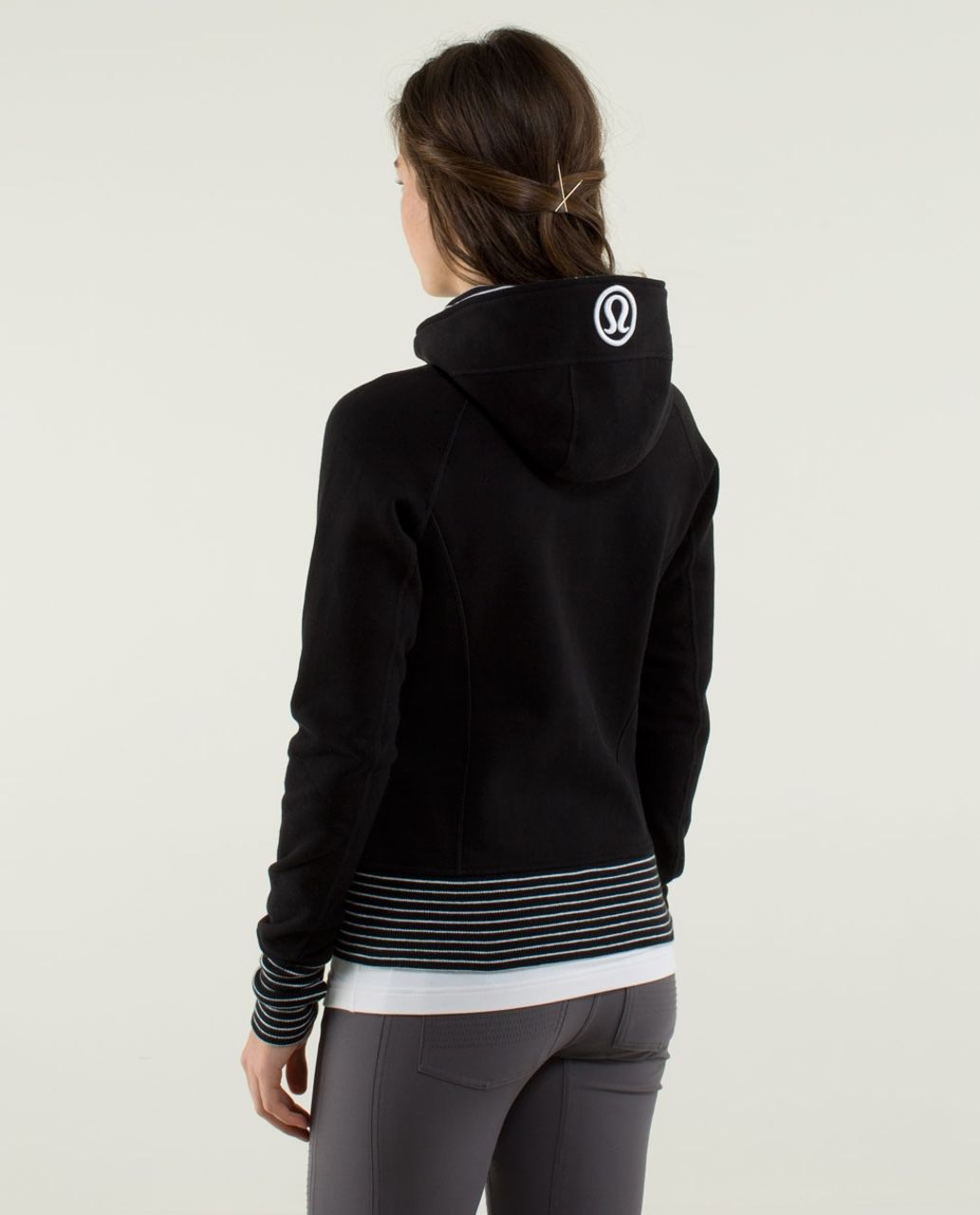 Lululemon Scuba Hoodie II Jacket Black Fleece Lined Size 10 - Nice