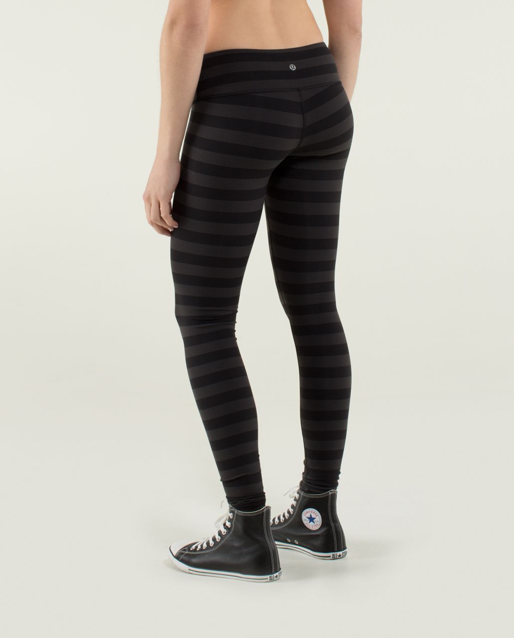 Lululemon Wunder Under Pant - Micro Macro Stripe Black Soot / Black