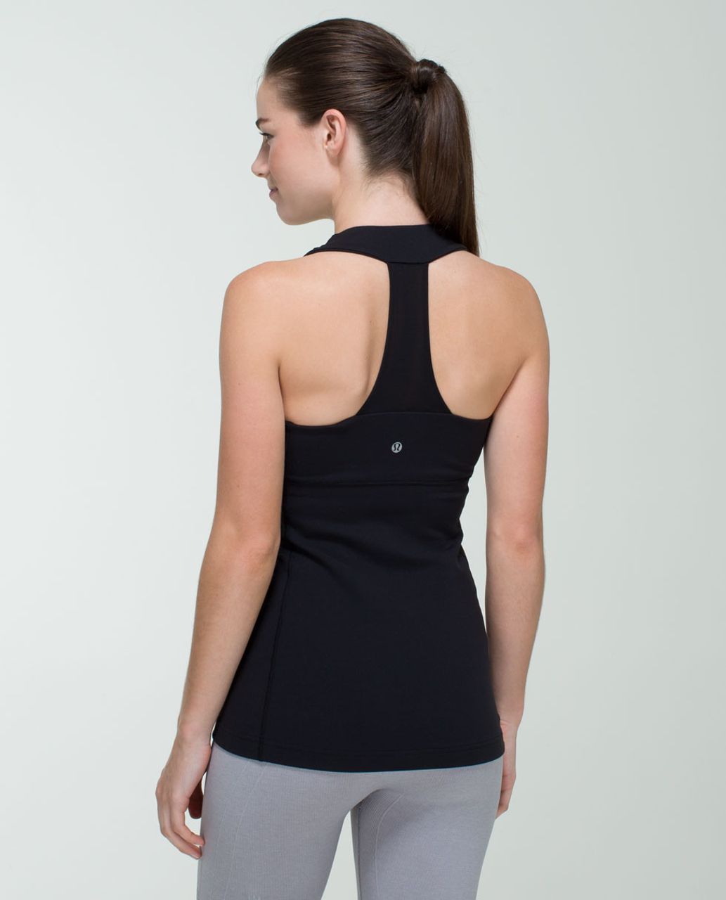 Lululemon Scoop Neck Tank *Luon - Parallel Stripe Black White / Black