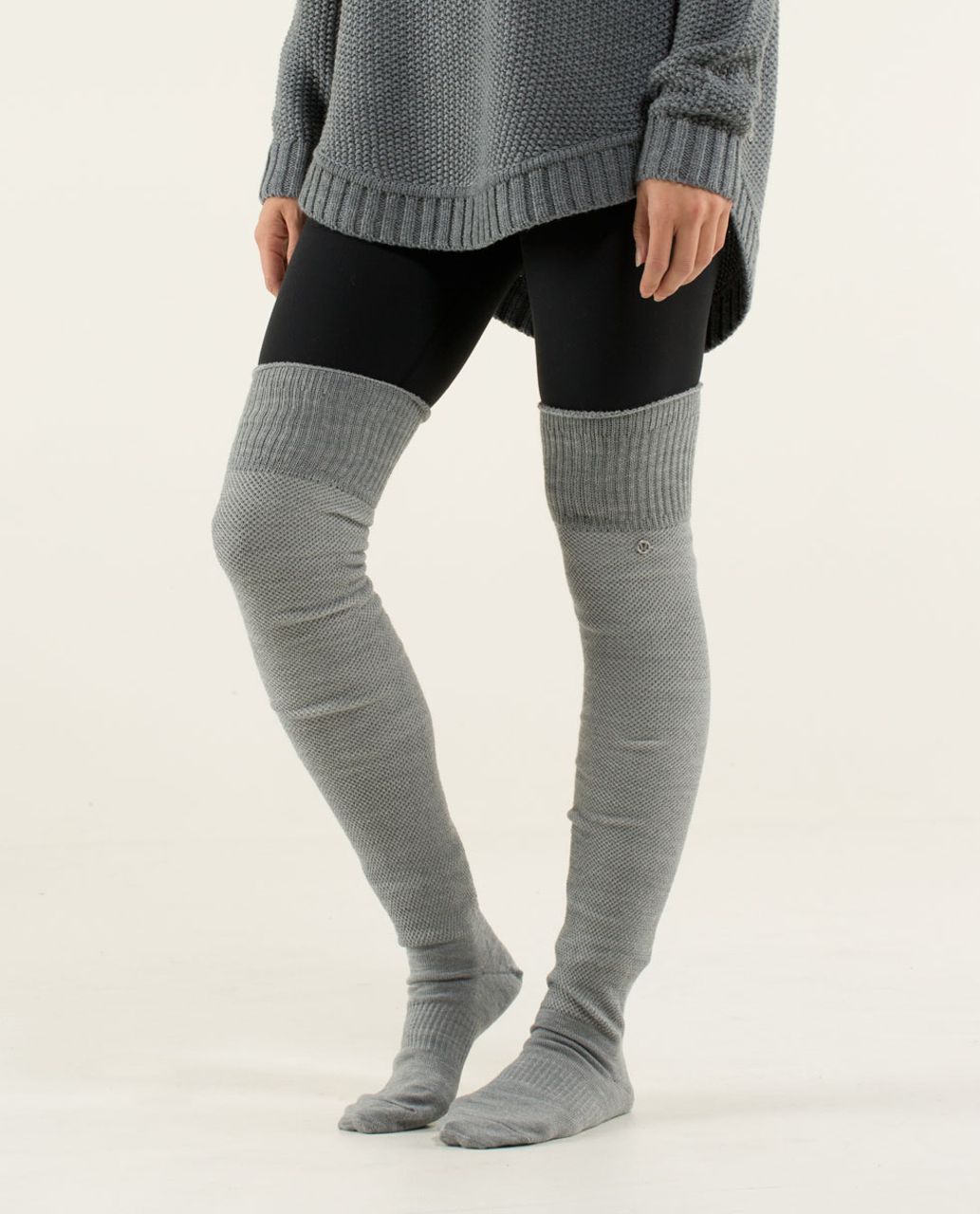 Lululemon Savasana Sock - Silver Spoon / Angel Wing