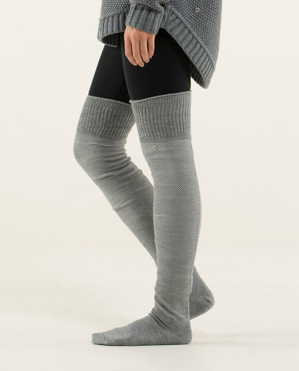 Lululemon Savasana Sock - Silver Spoon / Angel Wing