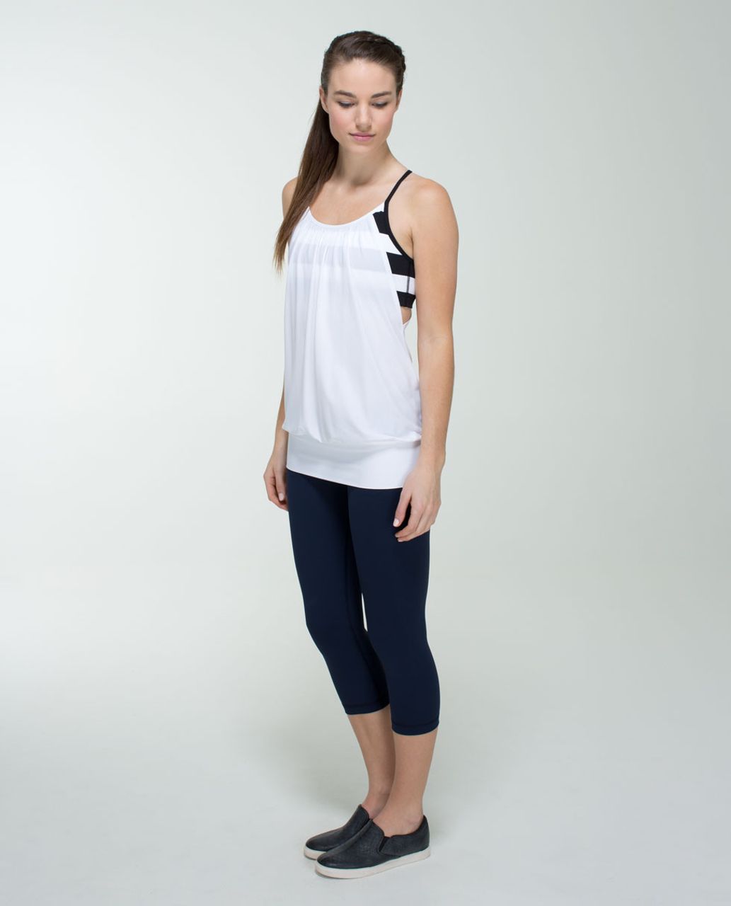 Lululemon No Limits Tank - White / Straightup Stripe Black White / Black