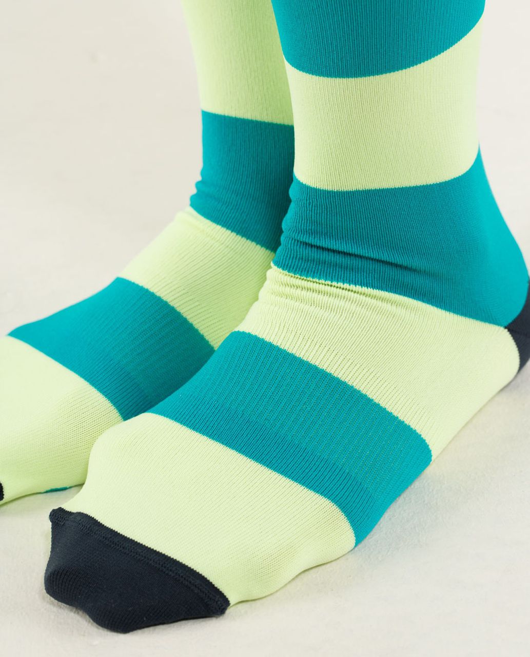 Lululemon Run For Fun Sock - Bold Stripe Faded Zap