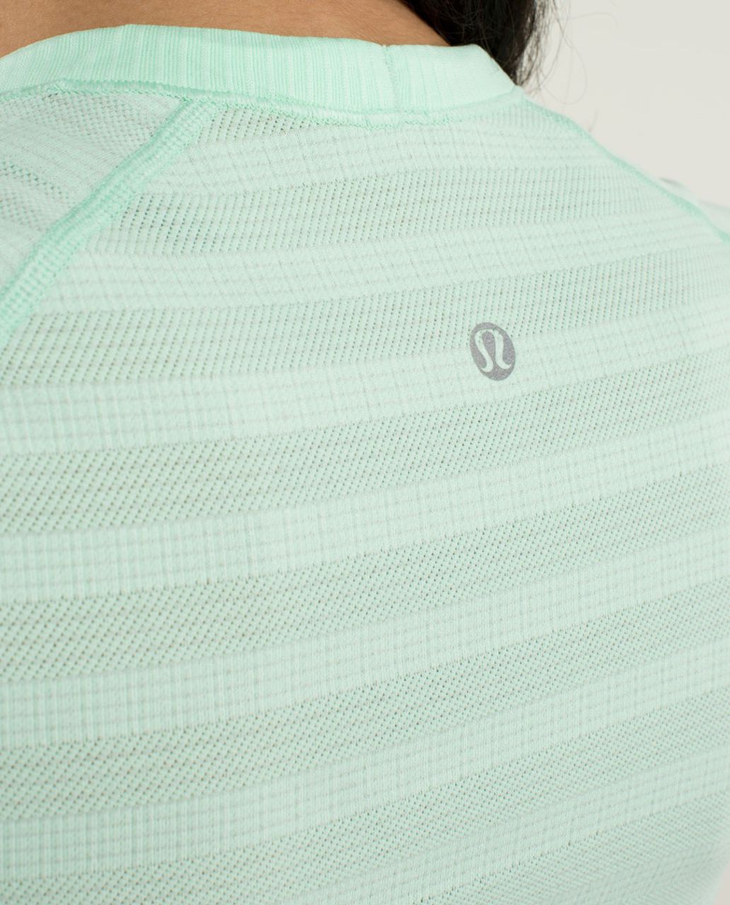 Lululemon Run:  Swiftly Tech Long Sleeve *Stripe - Heathered Fresh Teal