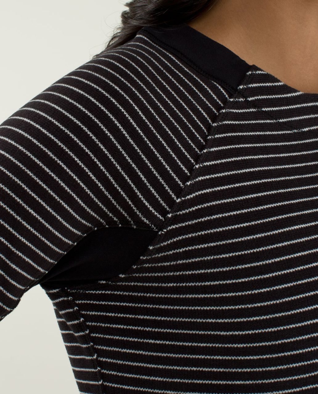 Lululemon Fleet Street Pullover - Parallel Stripe Black White / Black