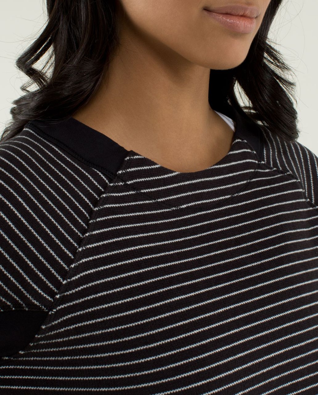 Lululemon Fleet Street Pullover - Parallel Stripe Black White / Black