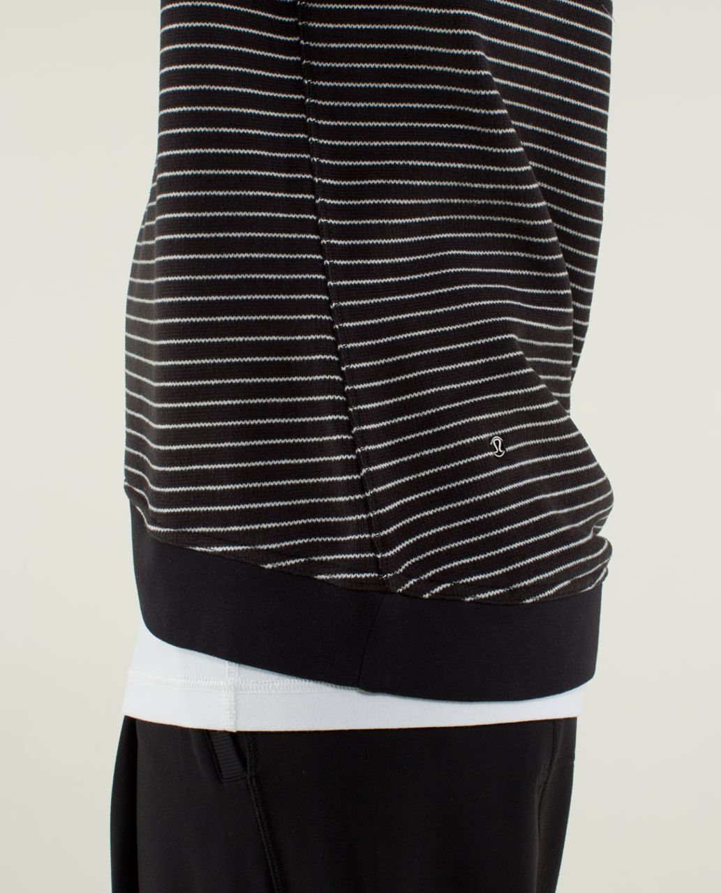 Lululemon Fleet Street Pullover - Parallel Stripe Black White / Black