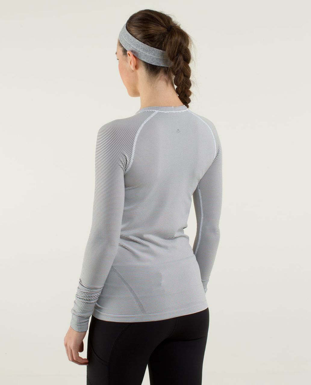 Lululemon Run:  Swiftly Tech Long Sleeve *Stripe - White