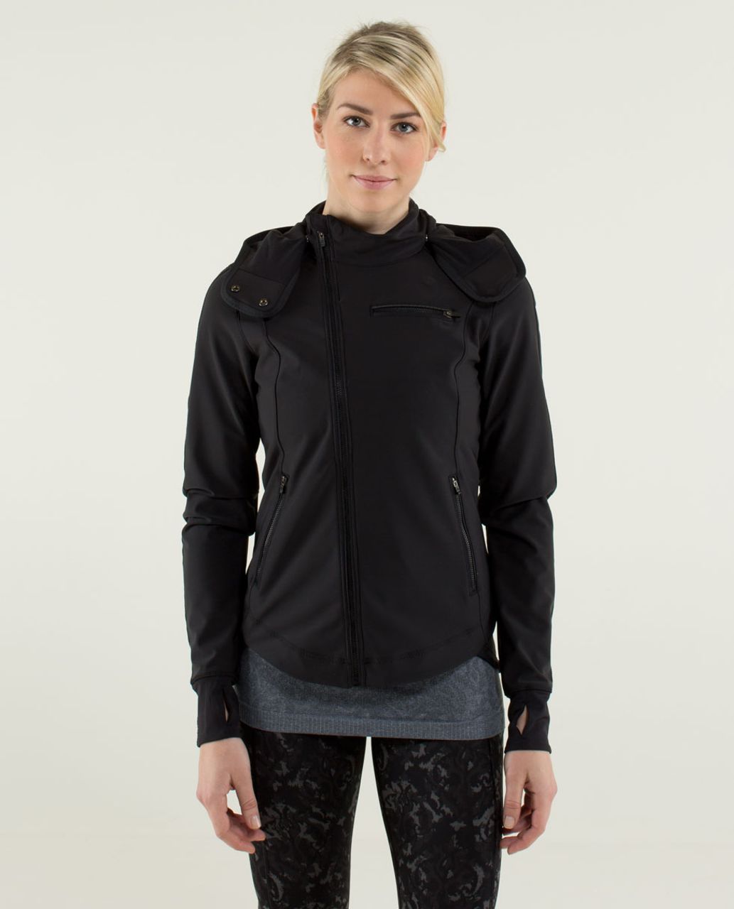 Lululemon Gather Up Jacket - Heathered Power Grey / Sea Salt - lulu fanatics