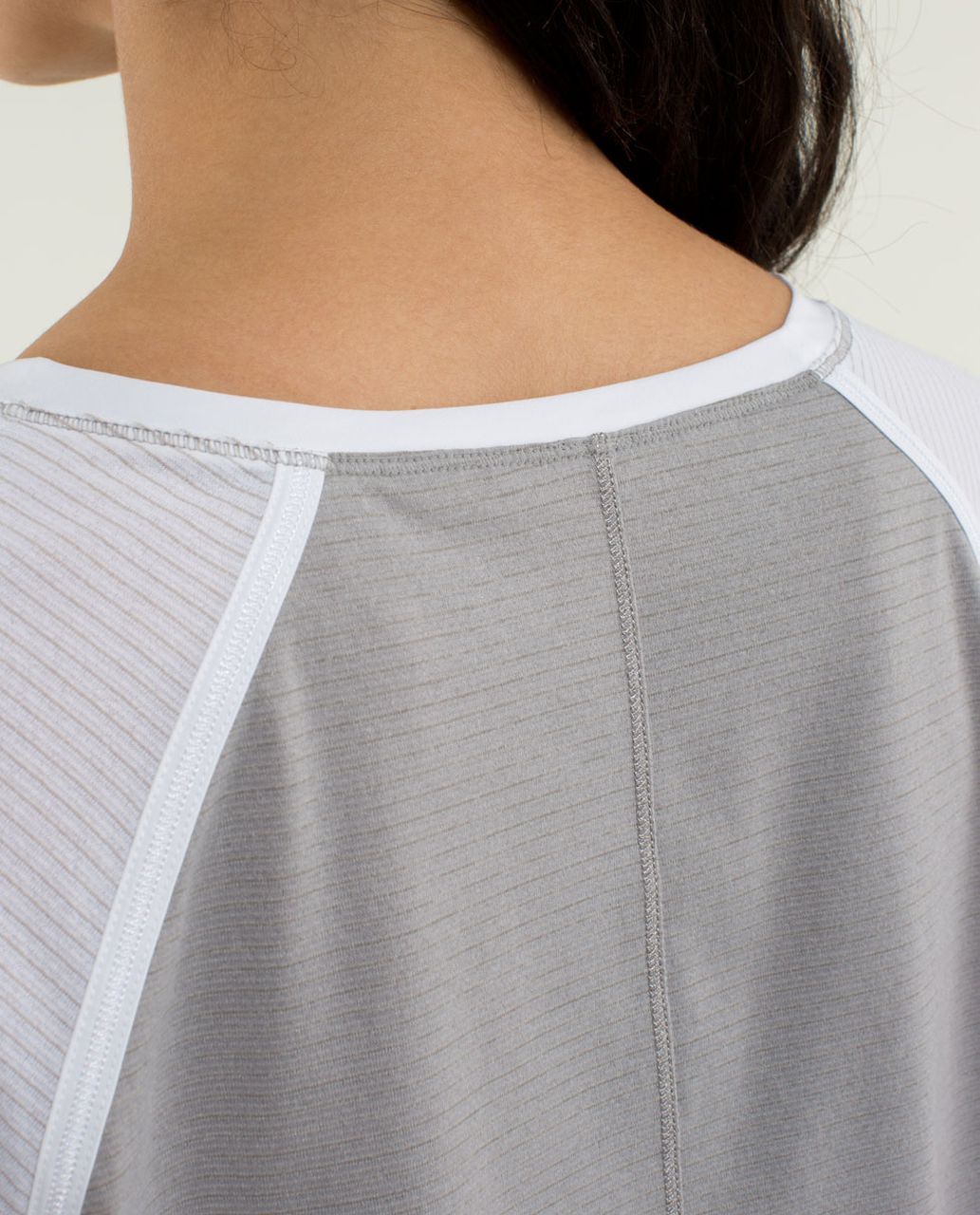 Lululemon Weightless Crew - Heathered Medium Grey / White