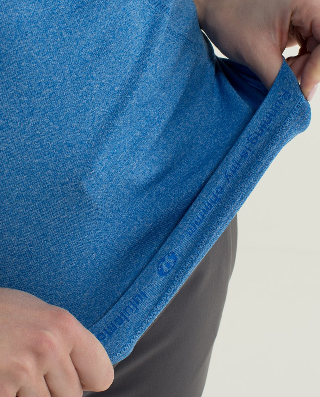 Lululemon Run:  Swiftly Tech Short Sleeve - Heathered Baroque Blue