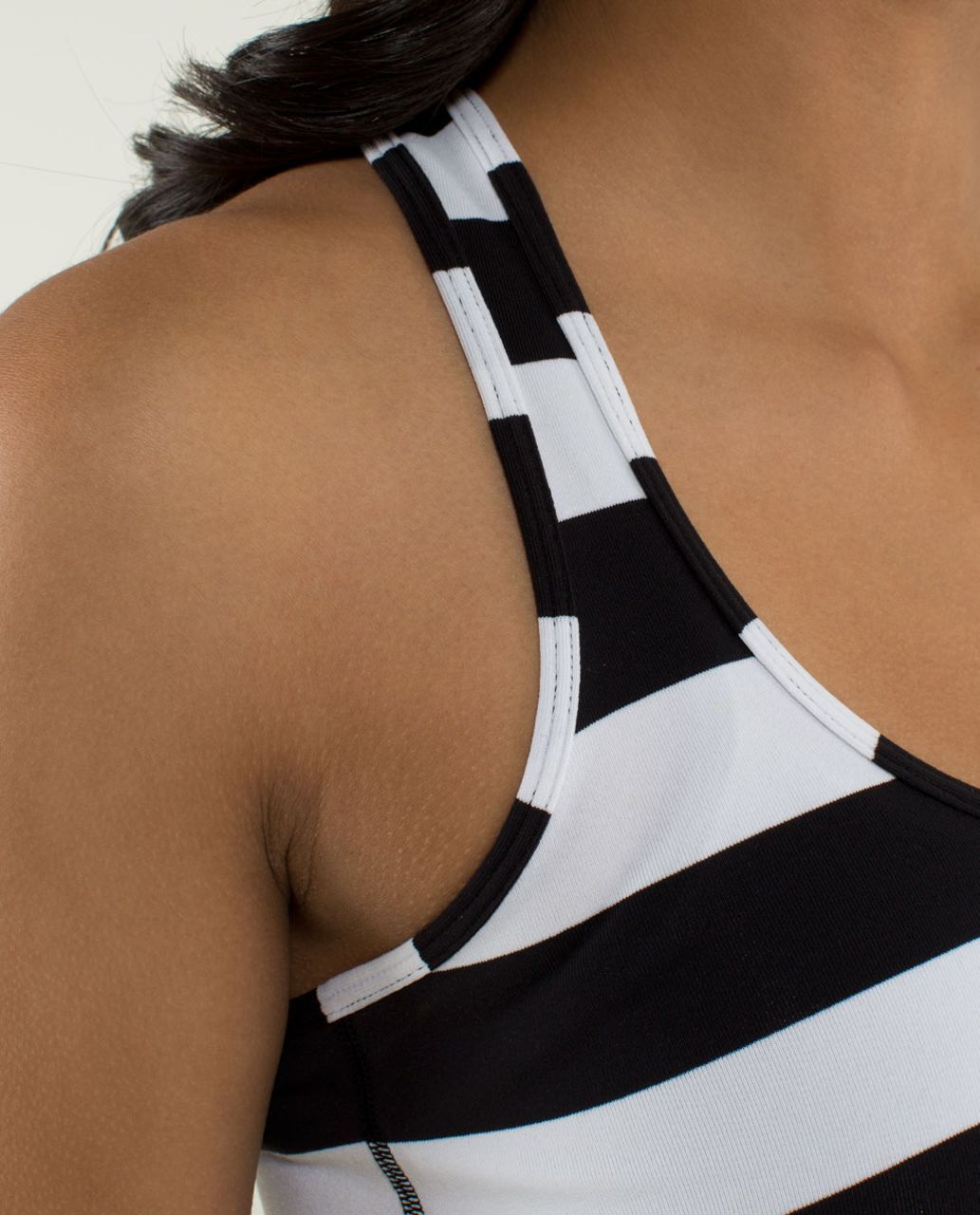 Lululemon Cool Racerback - Straightup Stripe Black White