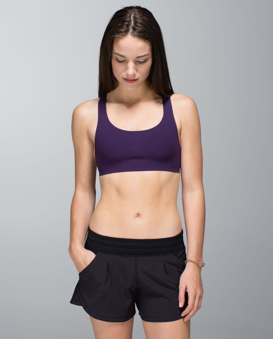 Lululemon Itty Bracer (A cup) - Deep Zinfandel / Black