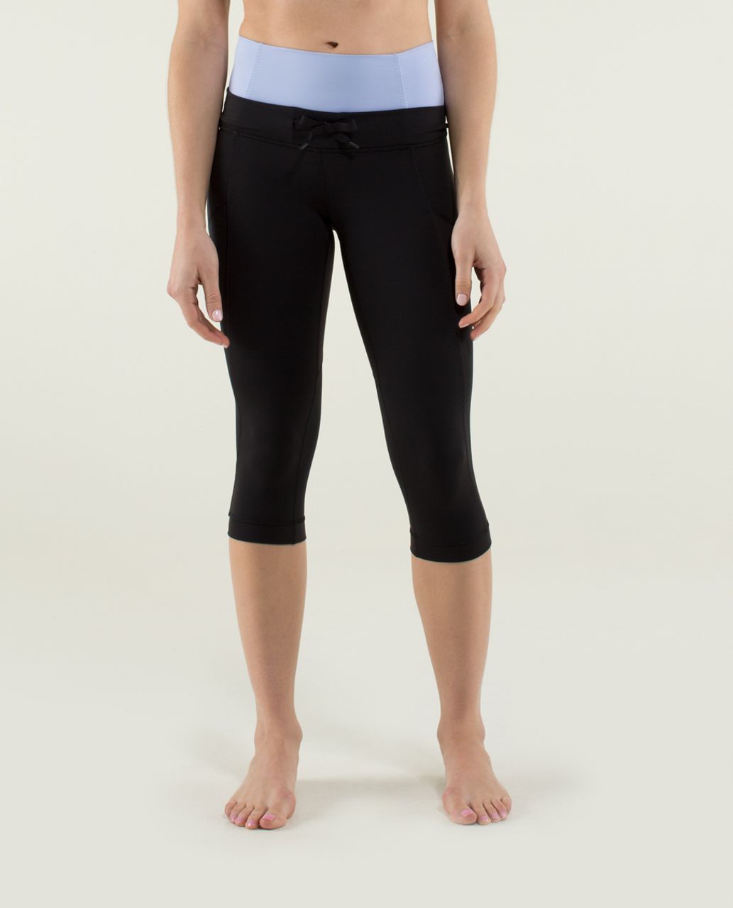 Lululemon Bhakti Yoga Crop - Black /  Lavender Dusk