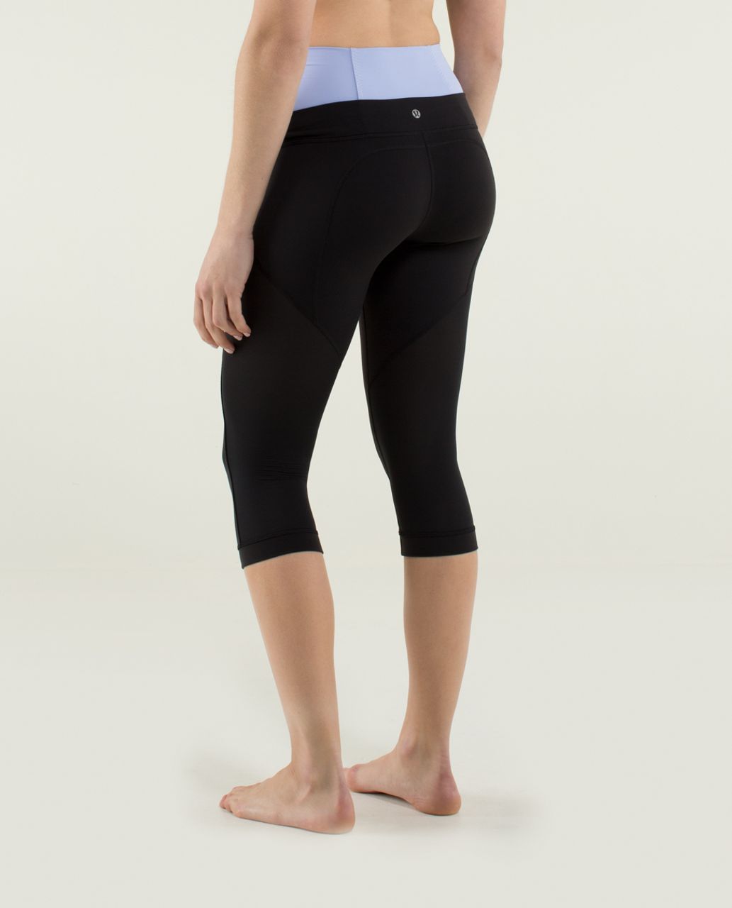 Lululemon Bhakti Yoga Crop - Black /  Lavender Dusk