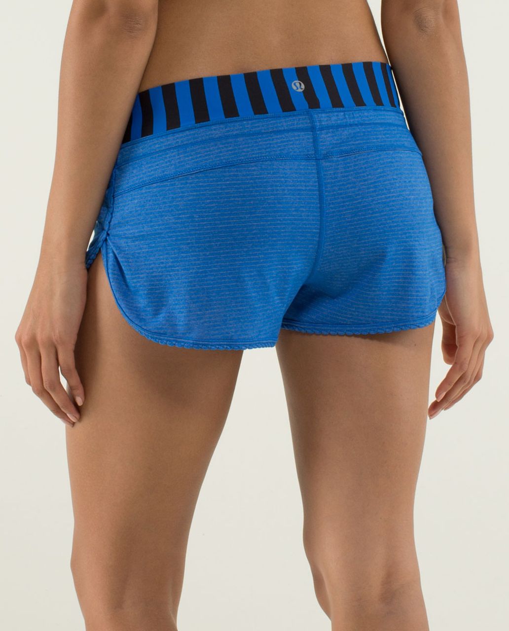 Lululemon Bhakti Yoga Short - Heathered Baroque Blue / Apex Stripe Baroque Blue