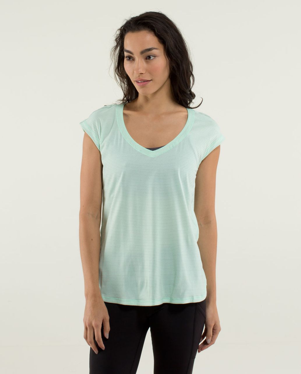 Lululemon Track Tee - Heathered Fresh Teal / Fresh Teal