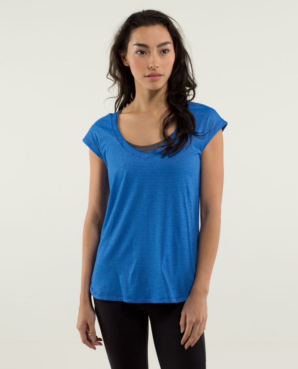 Lululemon Track Tee - Heathered Baroque Blue / Baroque Blue