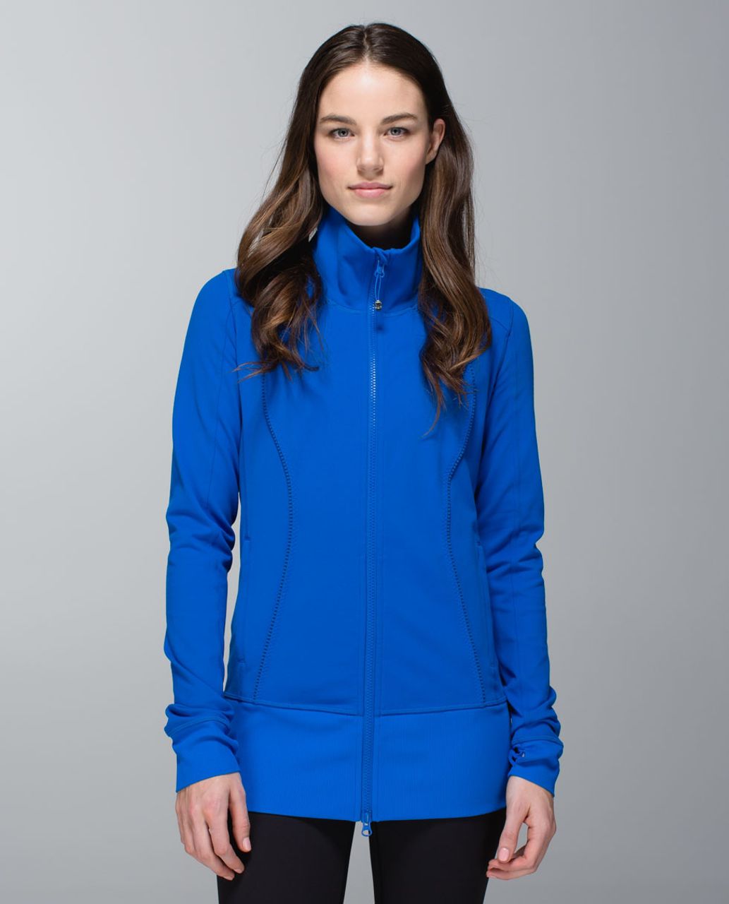 lululemon athletica, Jackets & Coats, Lululemon Yohari Blue Sweater Size 8  Medium Sweatshirt Zip Jacket