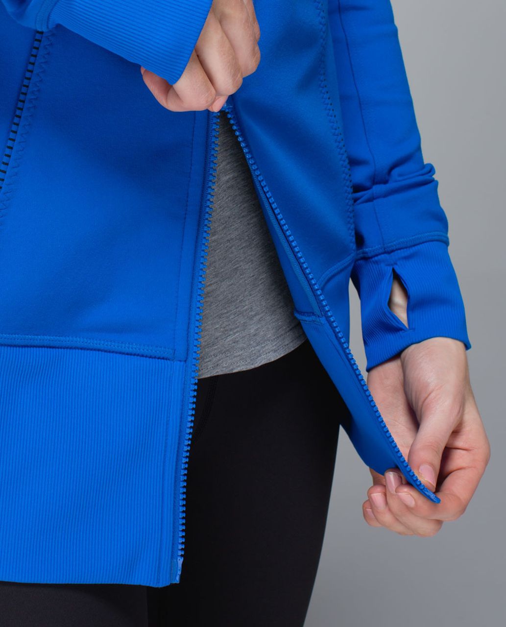 Lululemon Nice Asana Jacket - Baroque Blue / Mini Hyper Stripe Baroque Blue