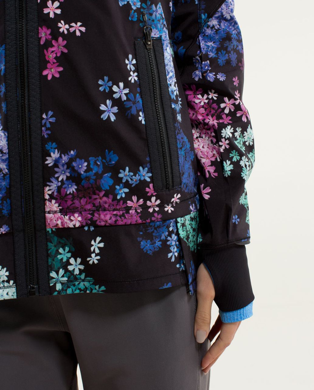 Lululemon Run:  Bandit Jacket - Petal Pop Multi / Black