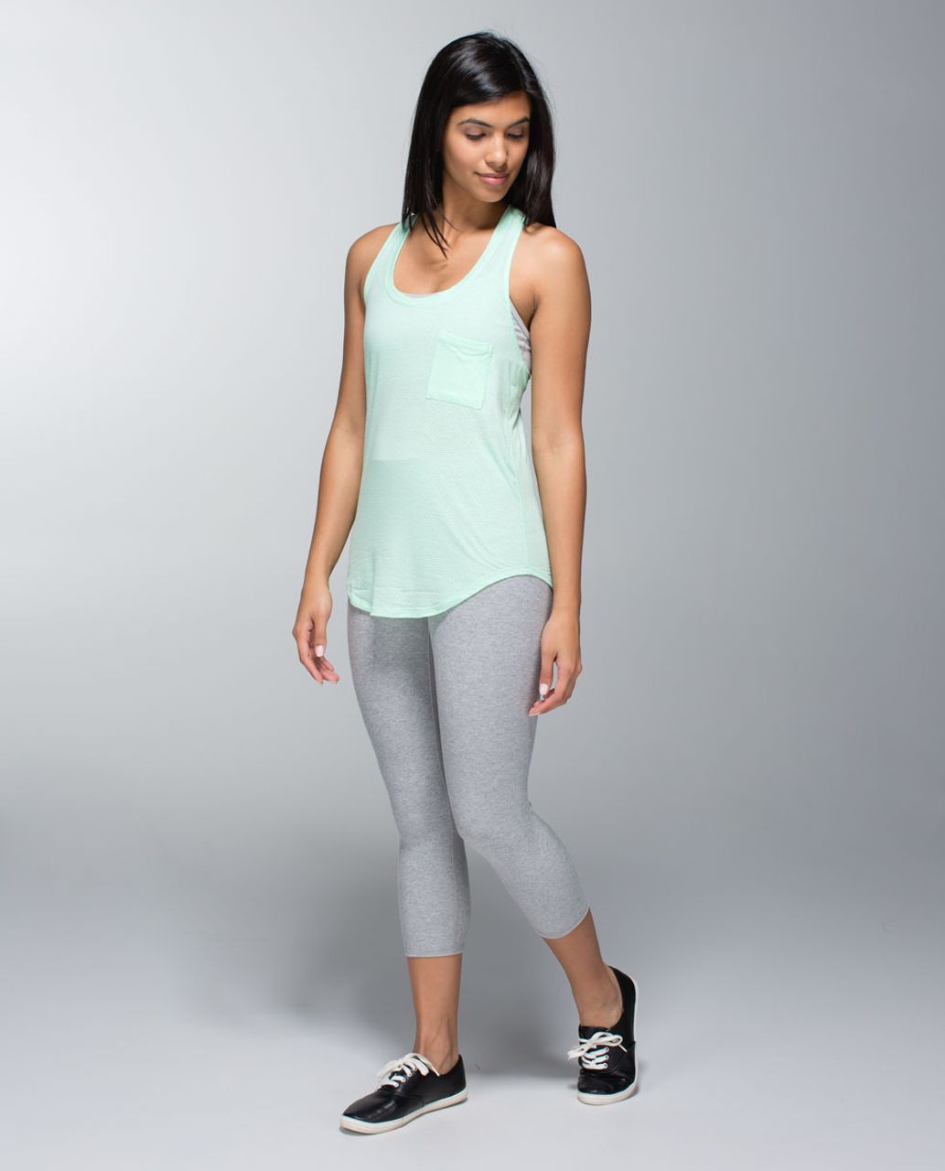 Lululemon Yogi Racer Tank - Double Diamond Burnout Fresh Teal