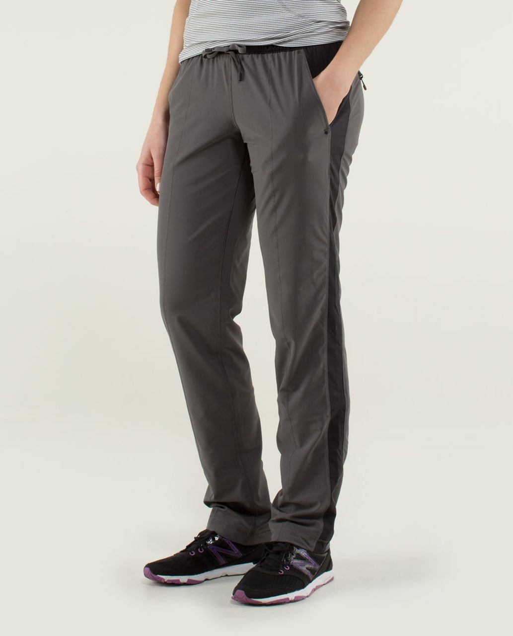 Lululemon Run Bandit Track Pant - Soot Light / Black