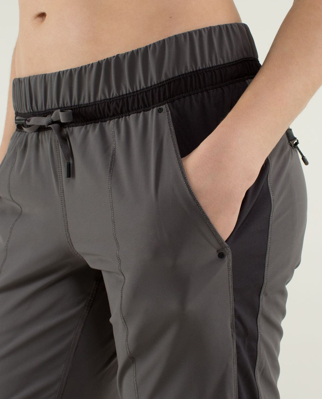 Lululemon Run Bandit Track Pant - Soot Light / Black