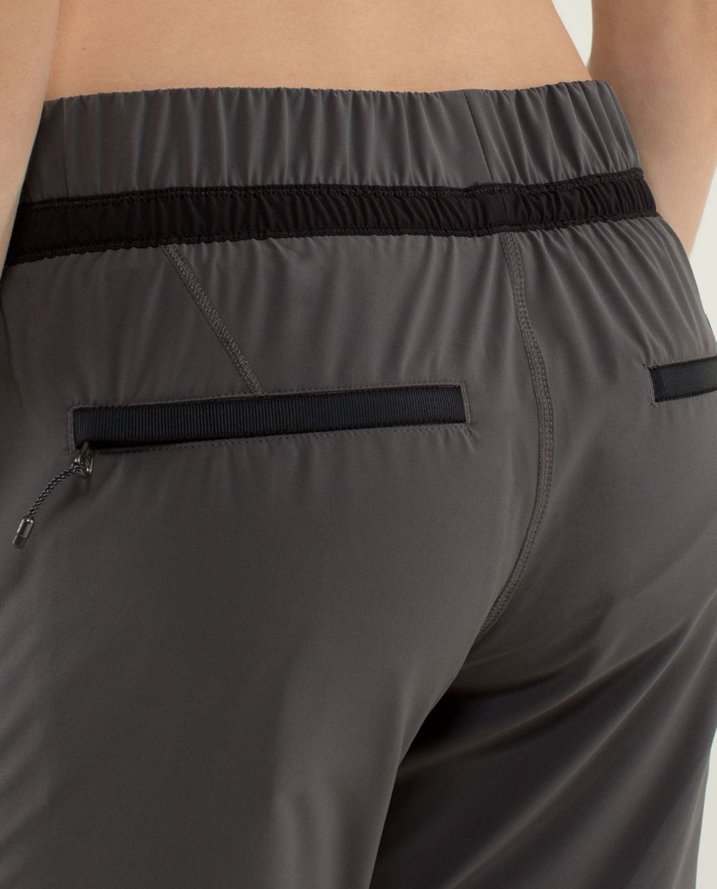 Lululemon Run Bandit Track Pant - Soot Light / Black - lulu fanatics