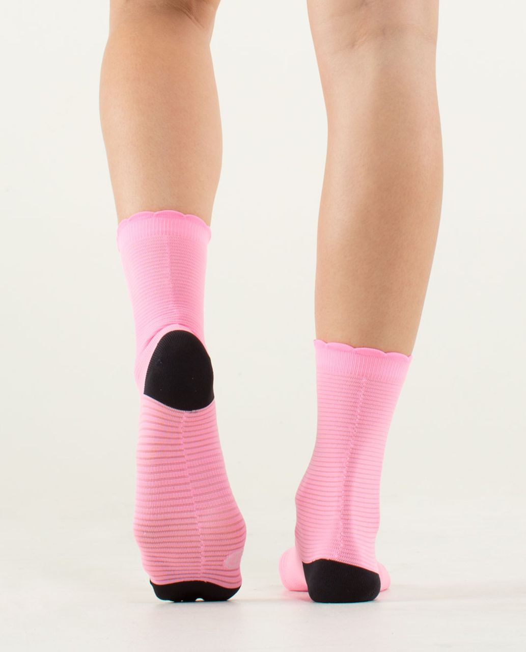 Lululemon Run For Fun Sock - Stripe Mesh Pink Shell