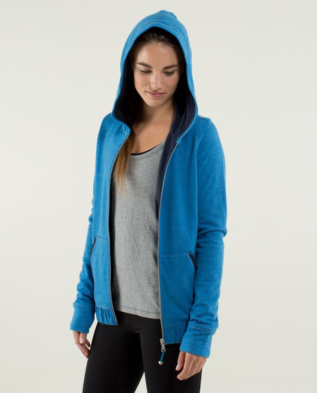 Lululemon Harmonious Hoodie - Heathered Cornflower / Inkwell - lulu ...