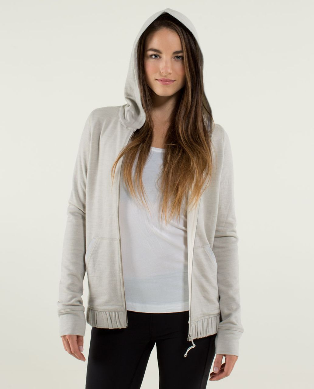 Lululemon Harmonious Hoodie - Heathered Buff / Silver Spoon / Silver Spoon