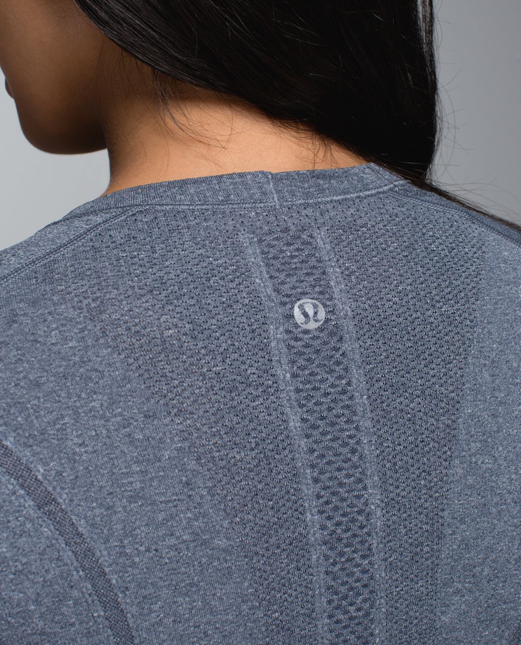 Lululemon Run:  Swiftly Tech Long Sleeve *Printed - Heathered Inkwell