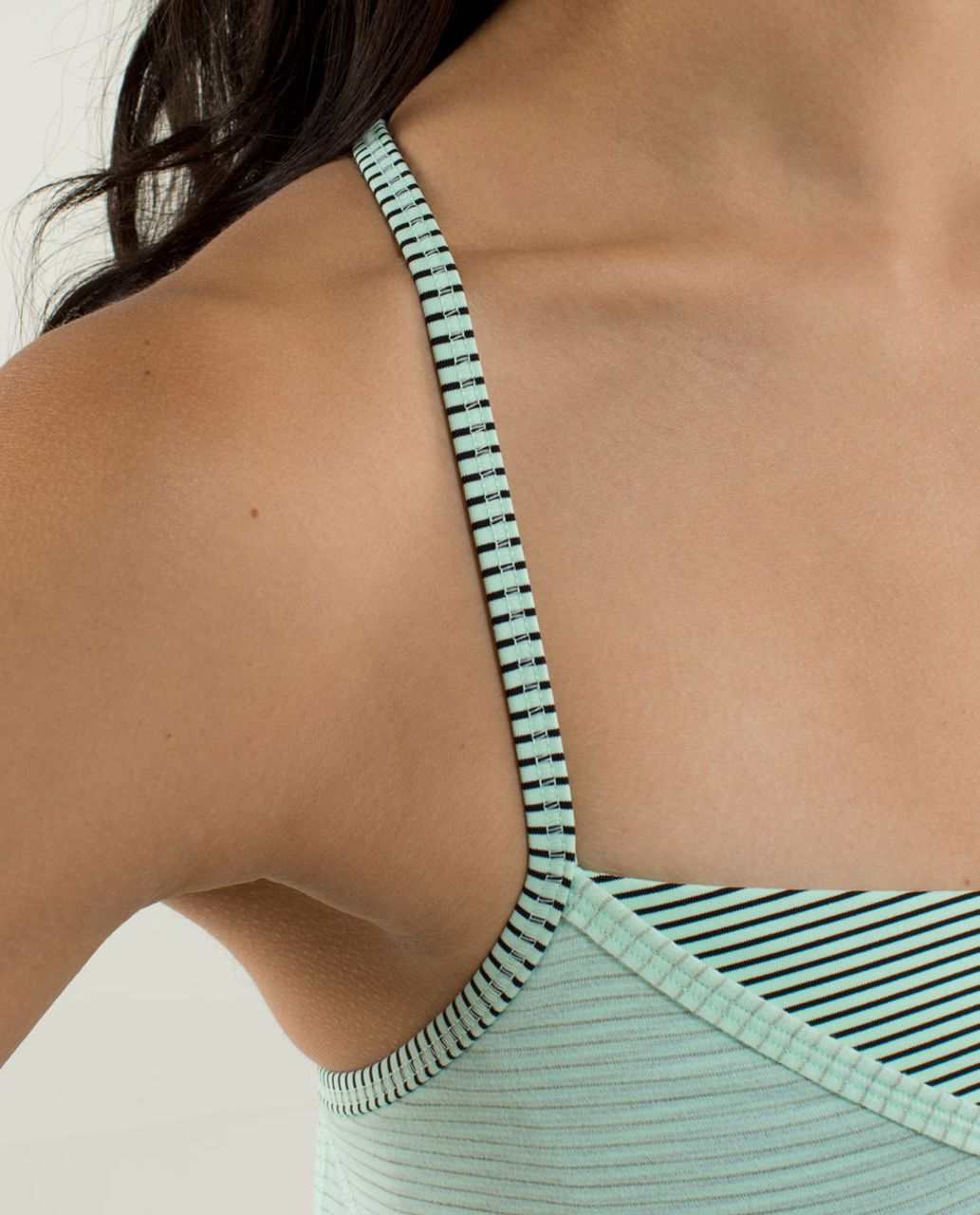 Lululemon Roll Out Tank - Heathered Fresh Teal / Mini Hyper Stripe Fresh Teal