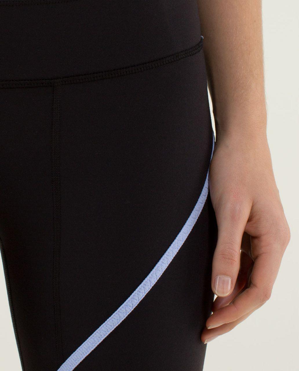 Lululemon Roll Out Crop - Black /  Lavender Dusk