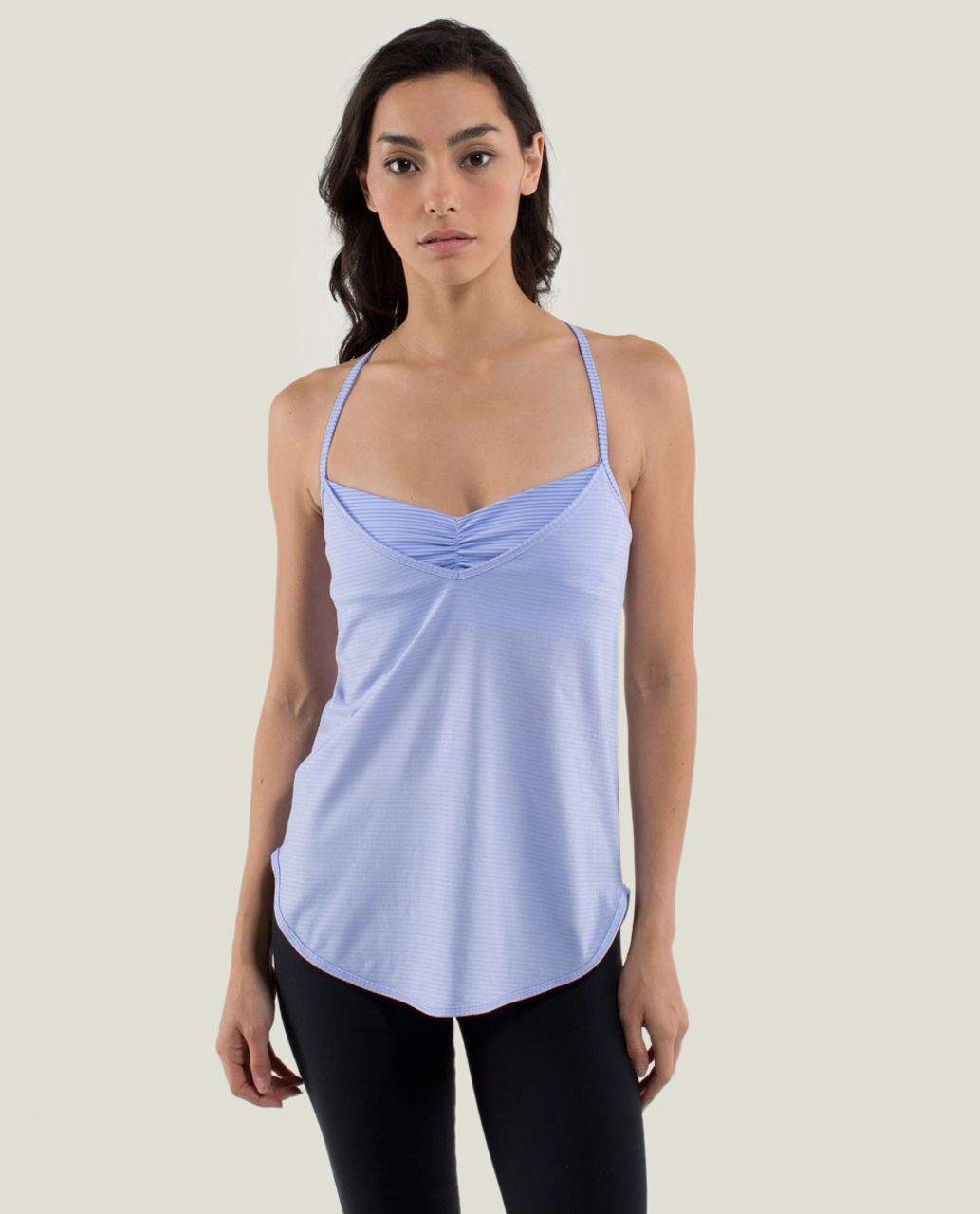 Lululemon Roll Out Tank - Heathered Lavender Dusk / Mini Hyper Stripe Lavender Dusk