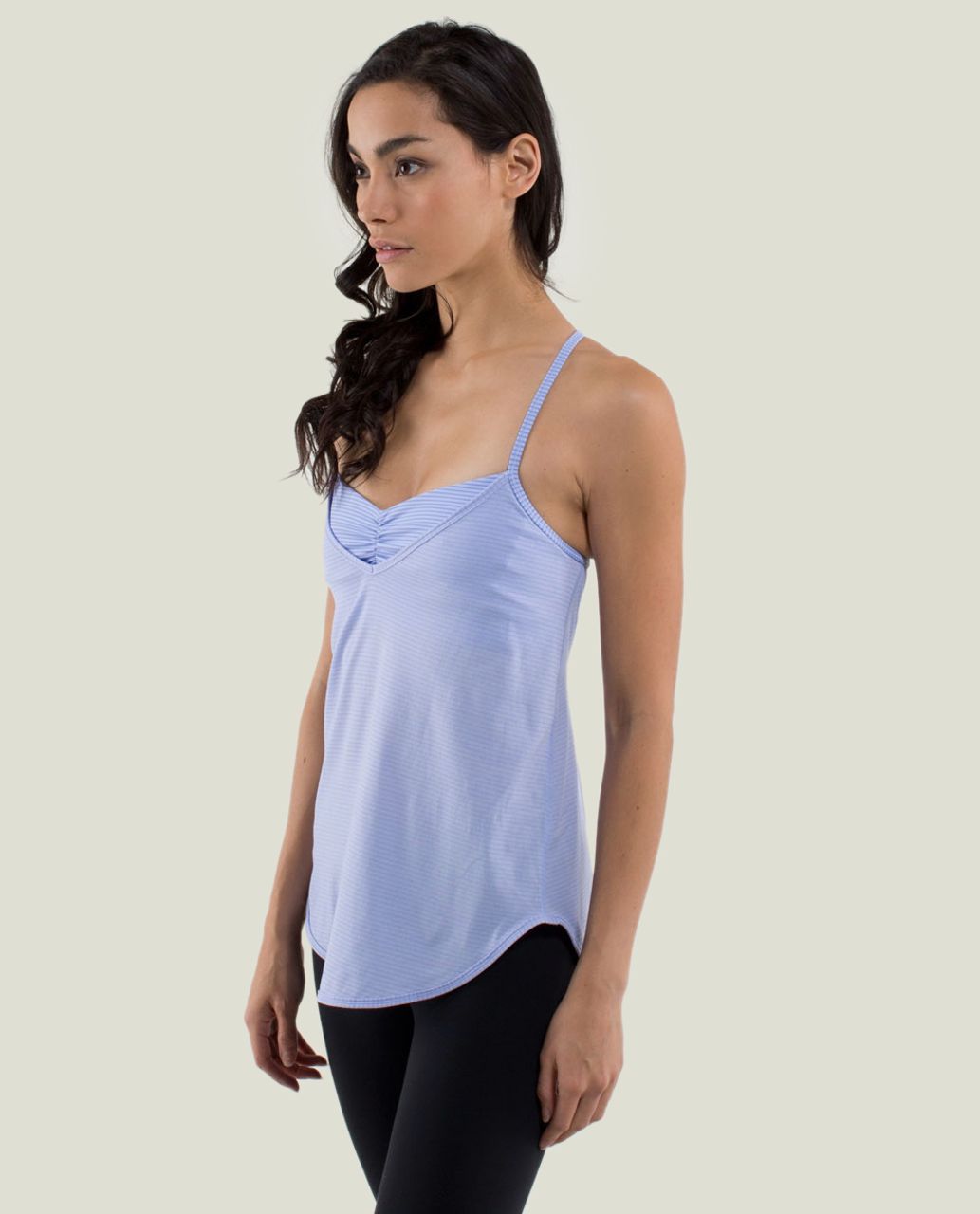 Lululemon Roll Out Tank - Heathered Lavender Dusk / Mini Hyper Stripe Lavender Dusk