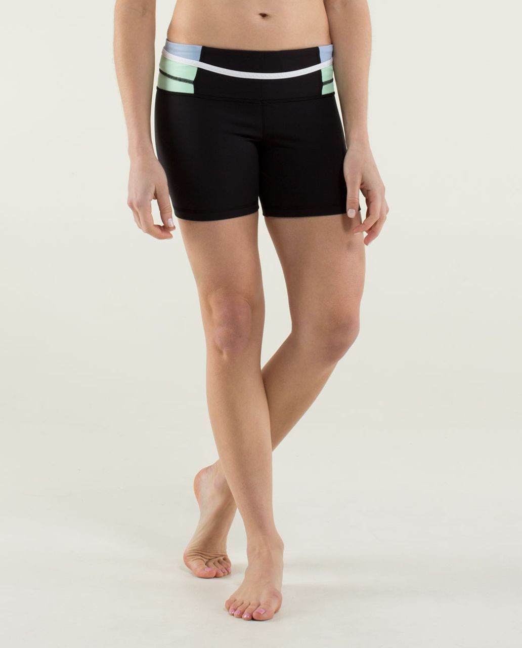 Lululemon Reverse Groove Short (Regular) *Full-On Luon - Black / Quilt Winter 13-17