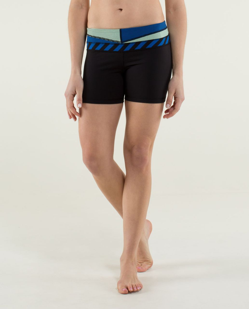 Lululemon Reverse Groove Short (Regular) *Full-On Luon - Black / Quilt Winter 13-18