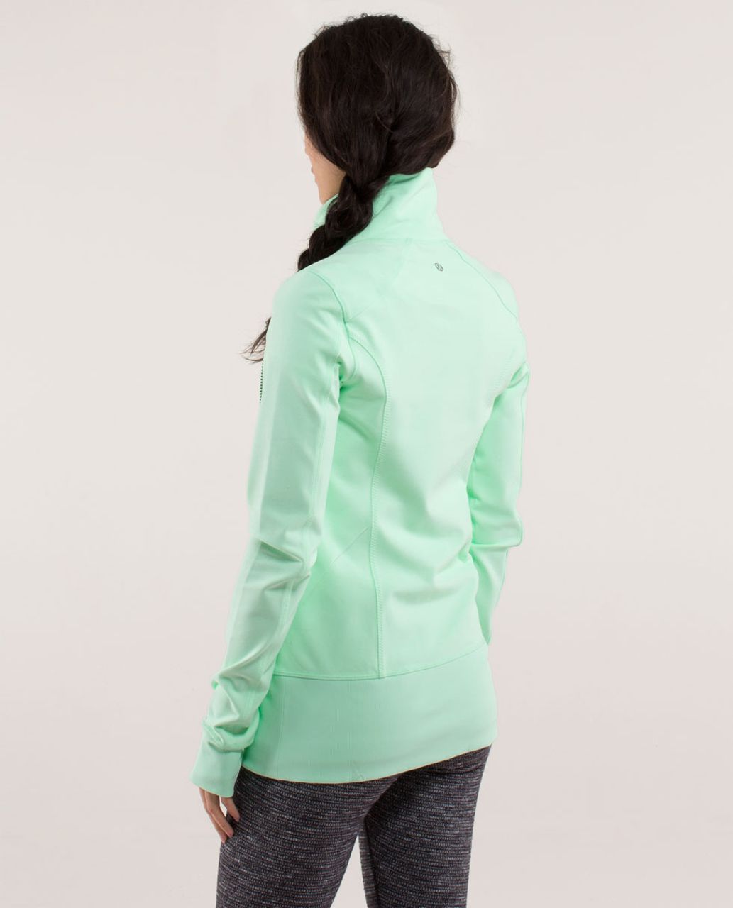 Lululemon Nice Asana Jacket - Fresh Teal / Mini Hyper Stripe Fresh Teal