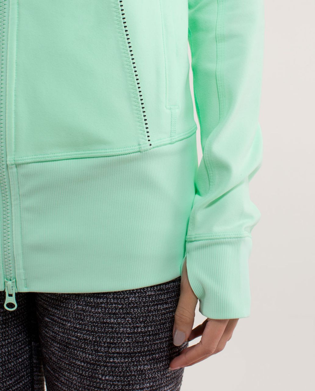 Lululemon Nice Asana Jacket - Fresh Teal / Mini Hyper Stripe Fresh Teal