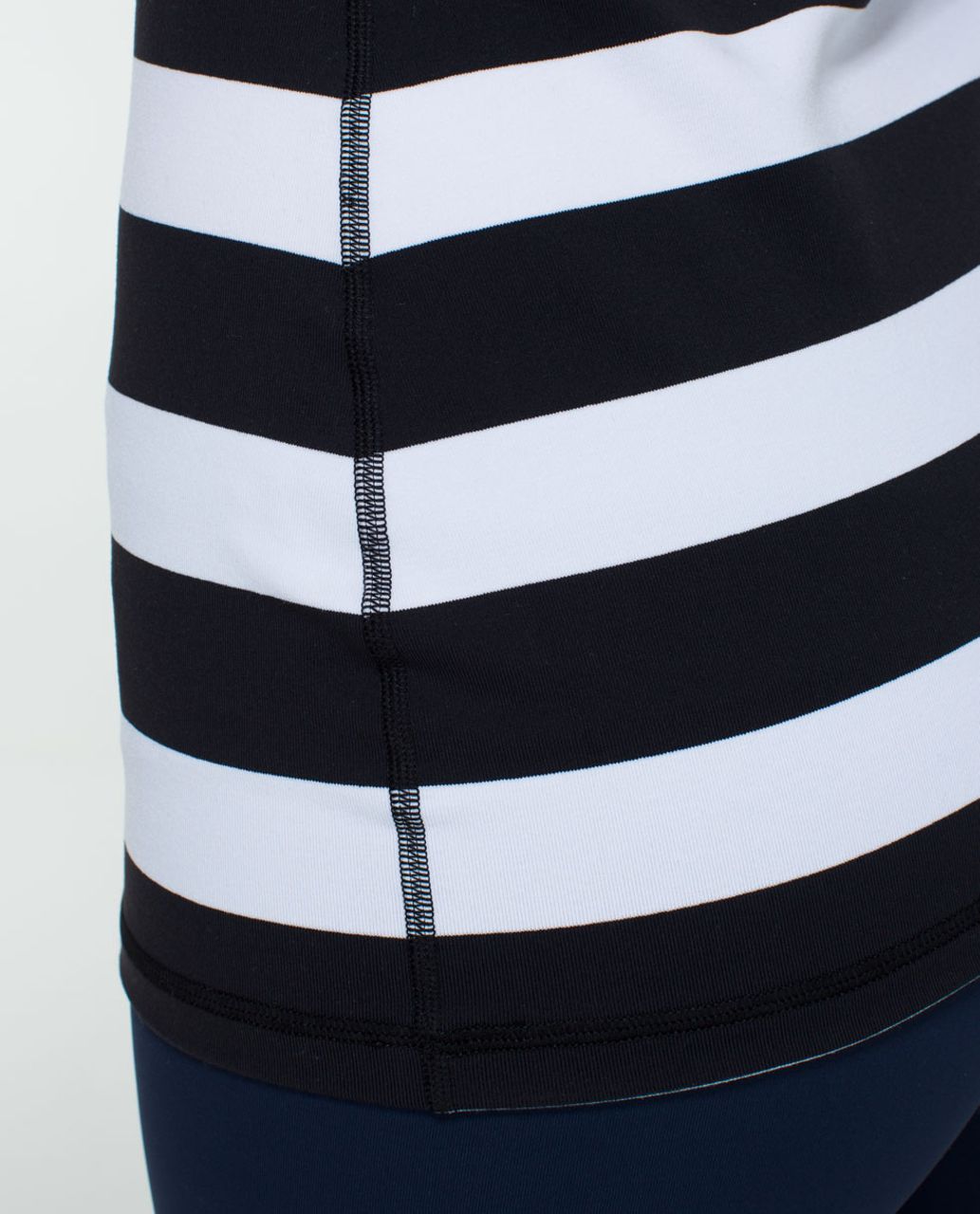 Lululemon Power Y Tank *Luon - Straightup Stripe Black White / Black