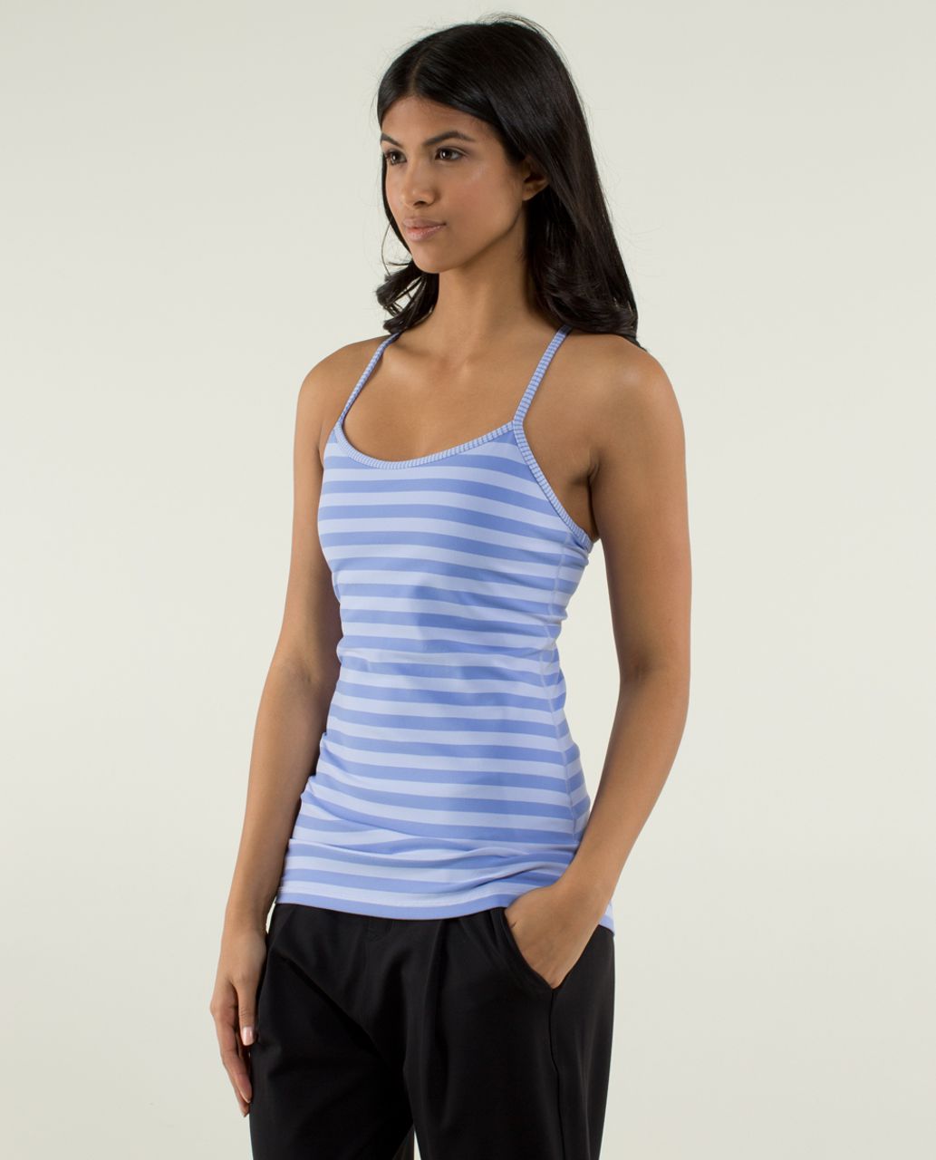 Lululemon Power Y Tank *Luon - Apex Stripe Lavender Dusk / Mini Hyper Stripe Lavender Dusk