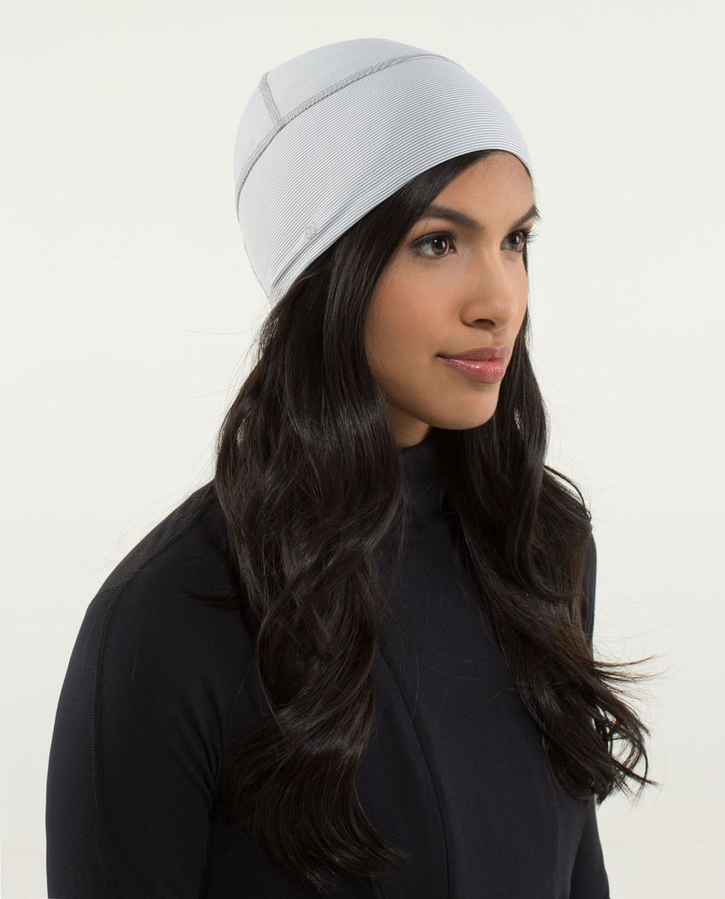 Lululemon Frosty Run Toque *Brushed - Wee Stripe White Ambient Grey