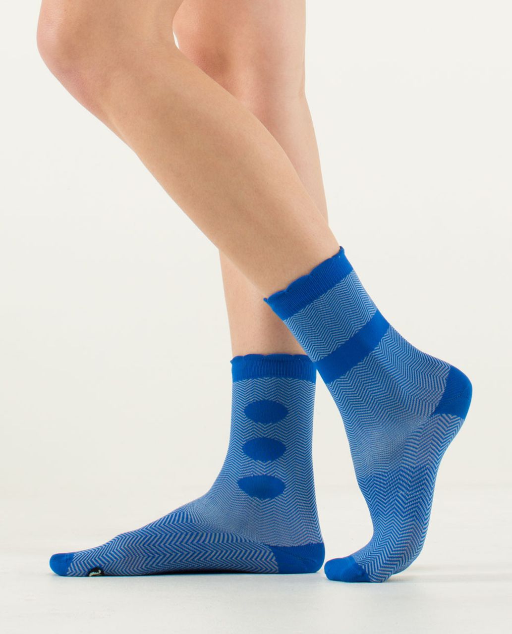 Lululemon Run For Fun Sock - Chevron Mesh Baroque Blue