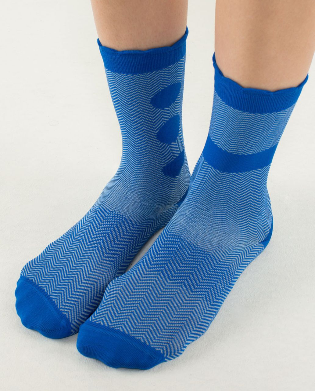 Lululemon Run For Fun Sock - Chevron Mesh Baroque Blue