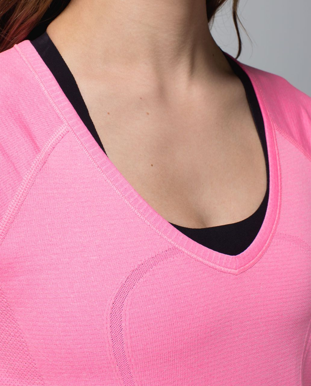 Lululemon Run Swiftly Tech Long Sleeve Heathered Zing Pink Light 4