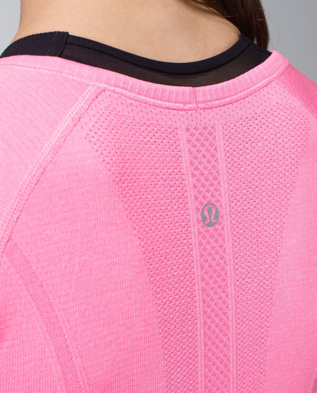 Lululemon Run:  Swiftly Tech V Neck - Heathered Zing Pink Light