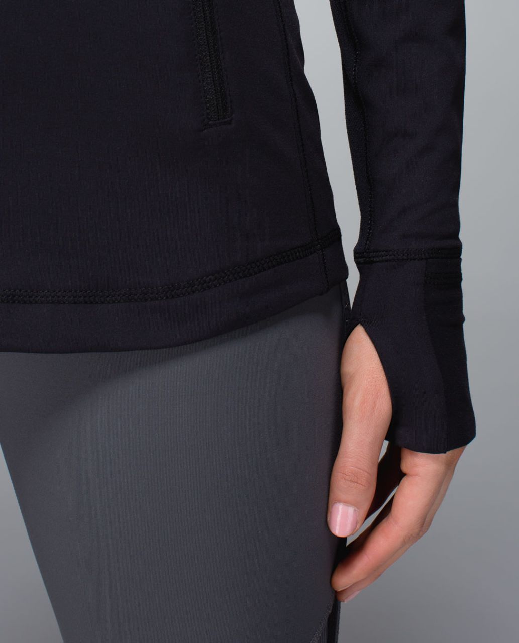 Lululemon Race With Grace 1/2 Zip - Black - lulu fanatics