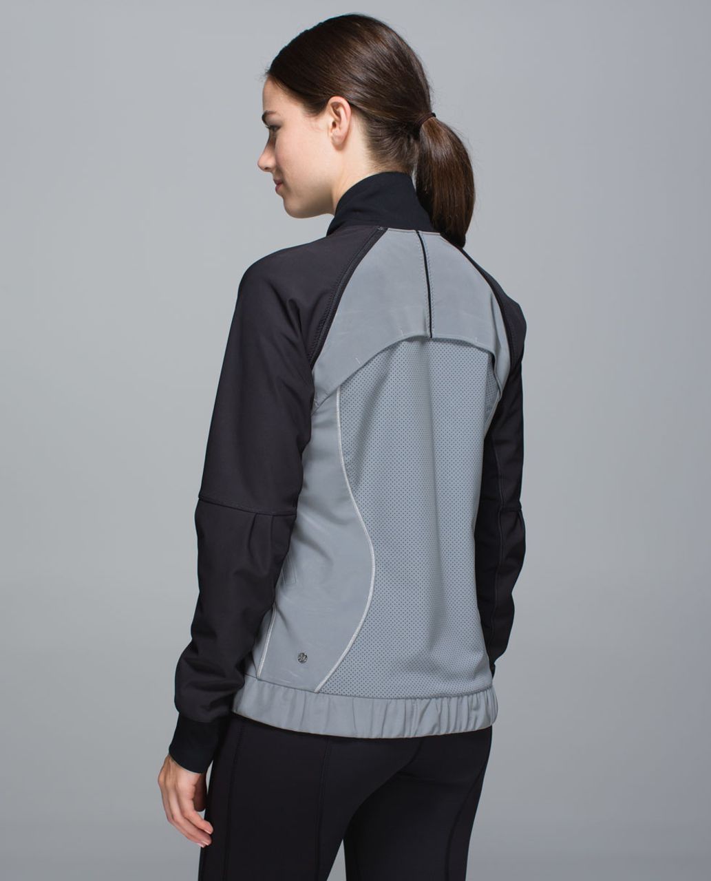 Lululemon Bright Bomber Jacket *Reflective - Silver / Black - lulu fanatics